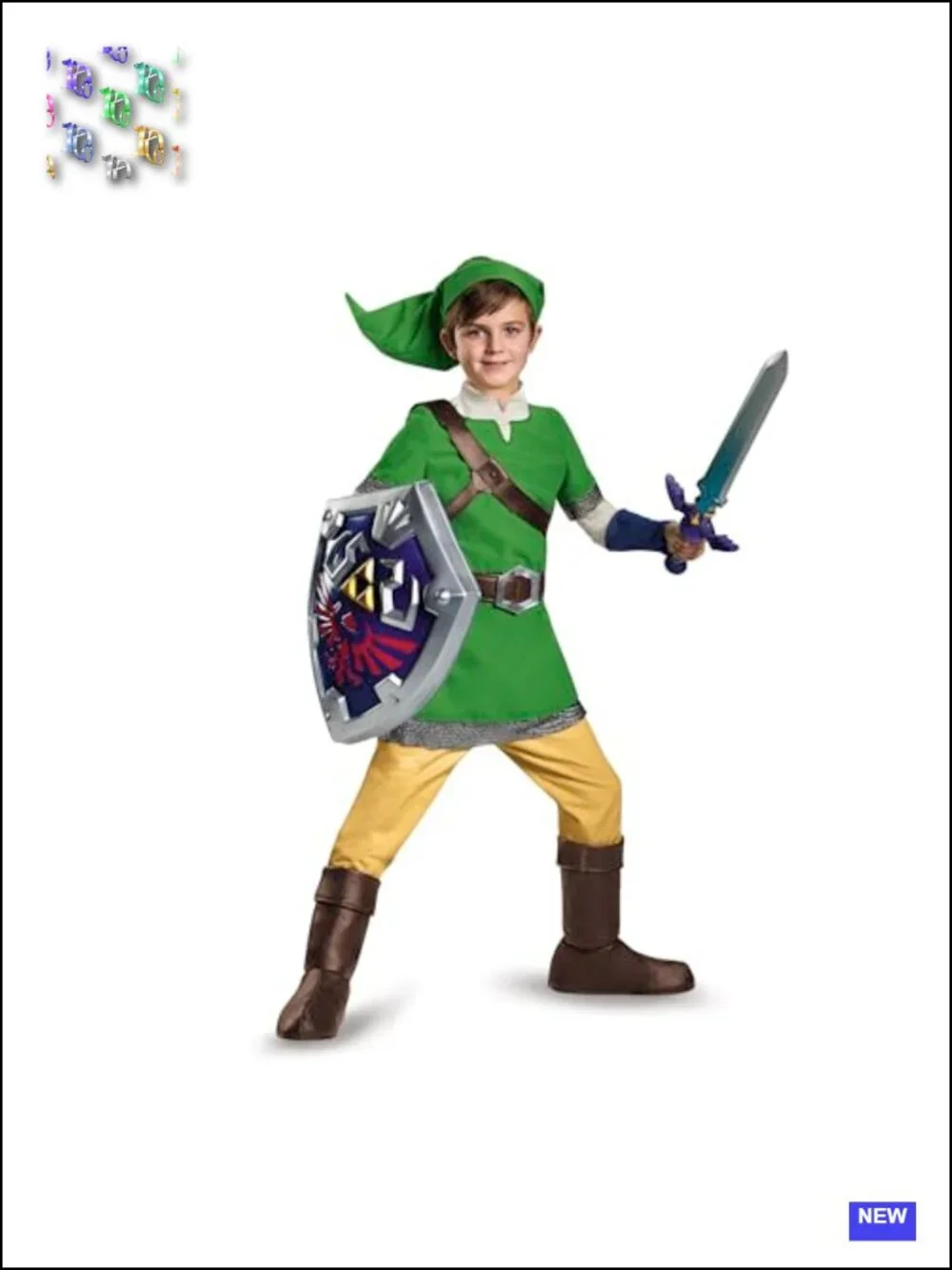 Officially Licensed Link Costume Kids Halloween Cosplay Outfit
